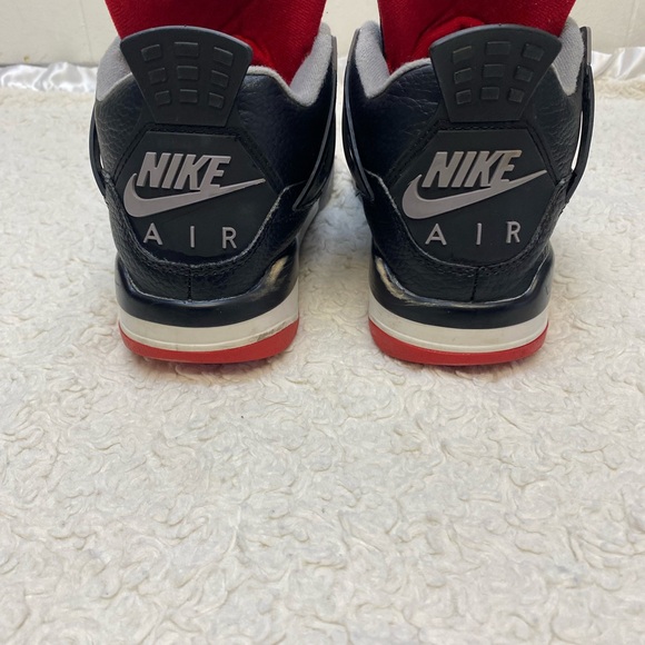 Nike Air Jordan 4 Retro "Bred Reimagined" Men's Shoes Black/Fire Red Size 8 - Picture 6 of 11